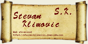 Stevan Klimović vizit kartica